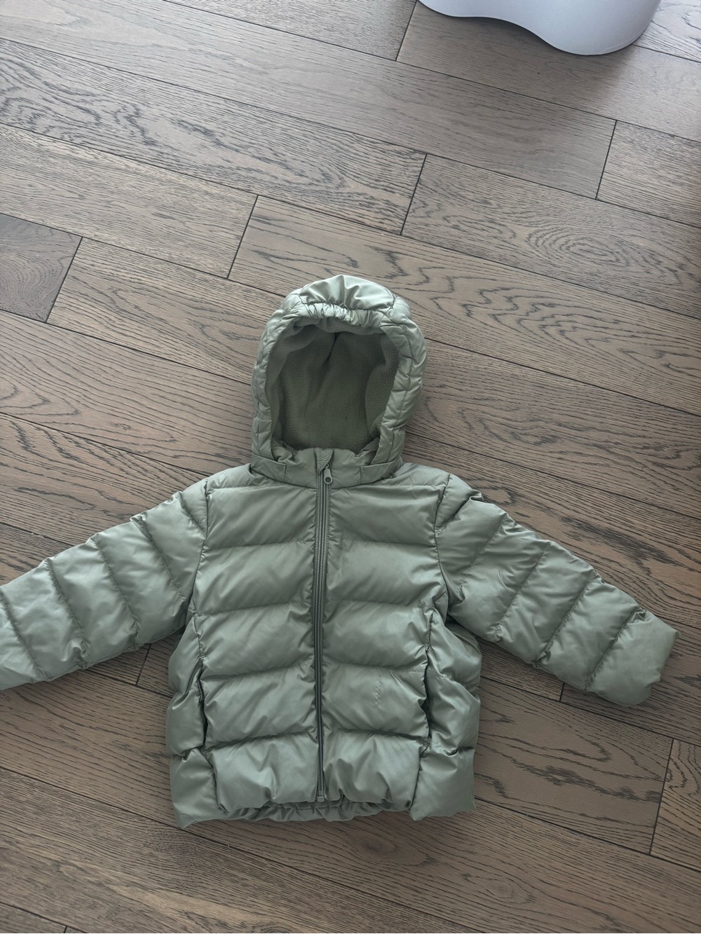Uniqlo Kids Puffer Jacket in Light Sage Green